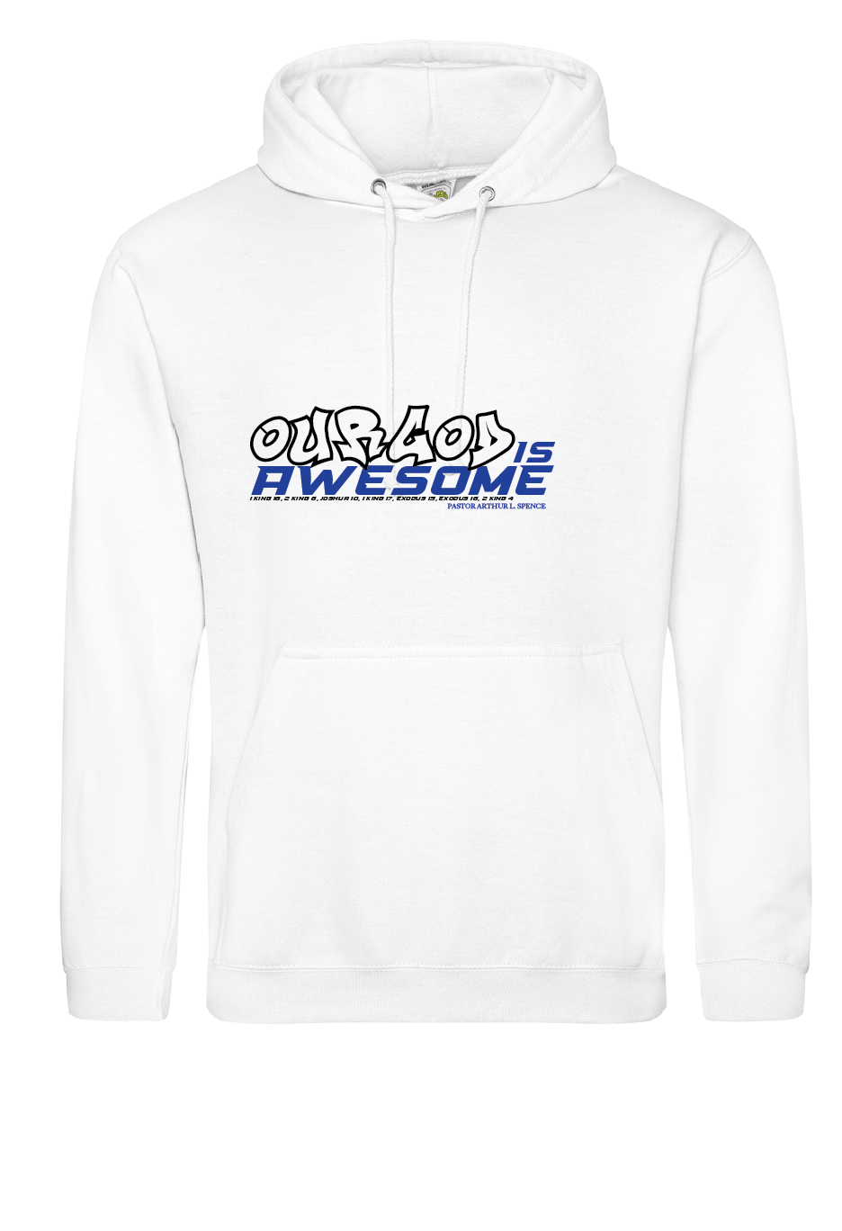 Our God is Awesome Men's Midweight College Hooded Sweatshirt